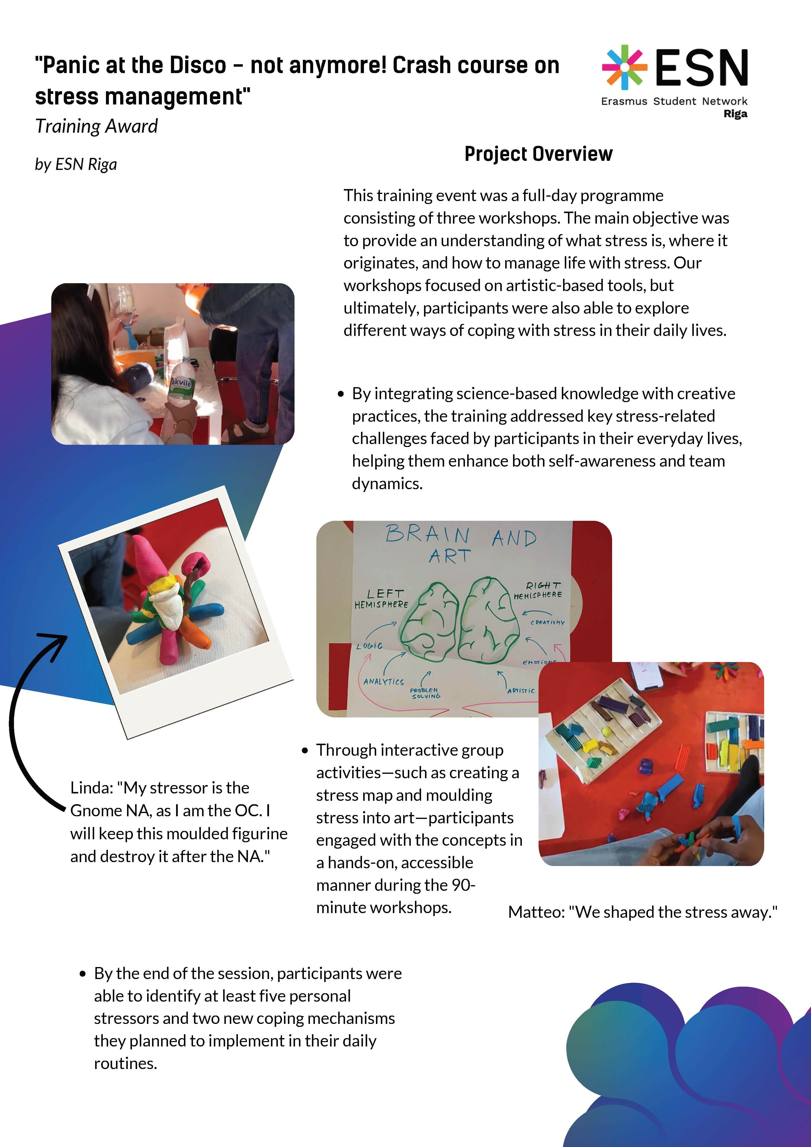 Training Award Honourable Mention 1